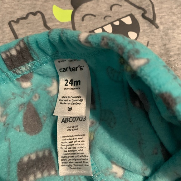 💎Very cute Monster PJ set by Carter💕 - Picture 5 of 6